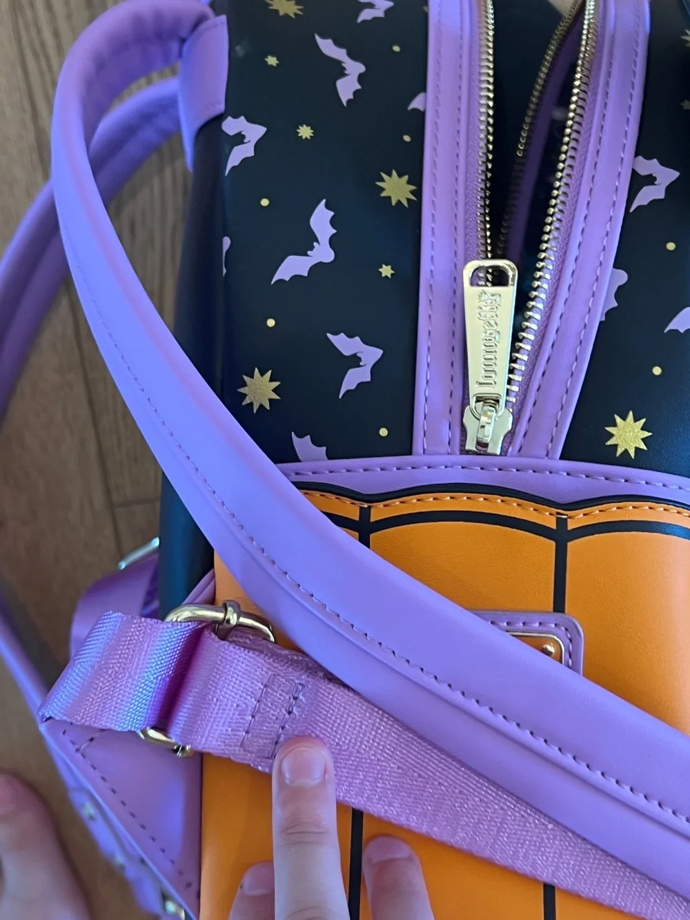 Disney x Loungefly Halloween Angle Pumpkin Mini Backpack. Glow in the dark.